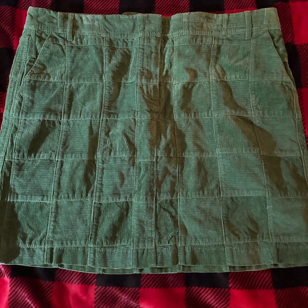 Ann Taylor LOFT green corduroy skirt sz16 EUC